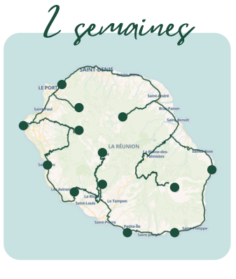 itinéraires 2 semaines en van aménagé à La Réunion 